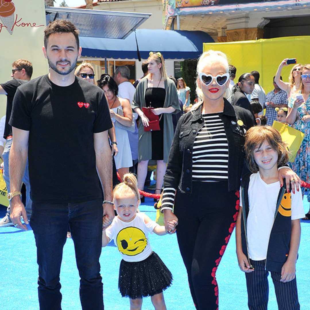 Christina Aguilera's Kids Rock Emojis for Emoji Movie Premiere - E